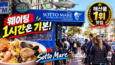 1시간 기다려 먹는  미국 1등 해산물 레스토랑 | 소토마레 (Sotto Mare)